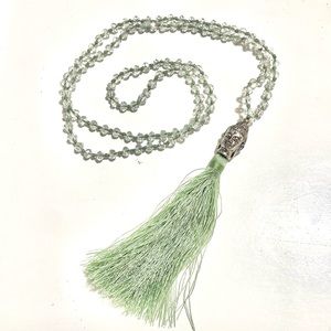 Knitted Tassel necklace